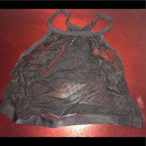 Black high neck bralette